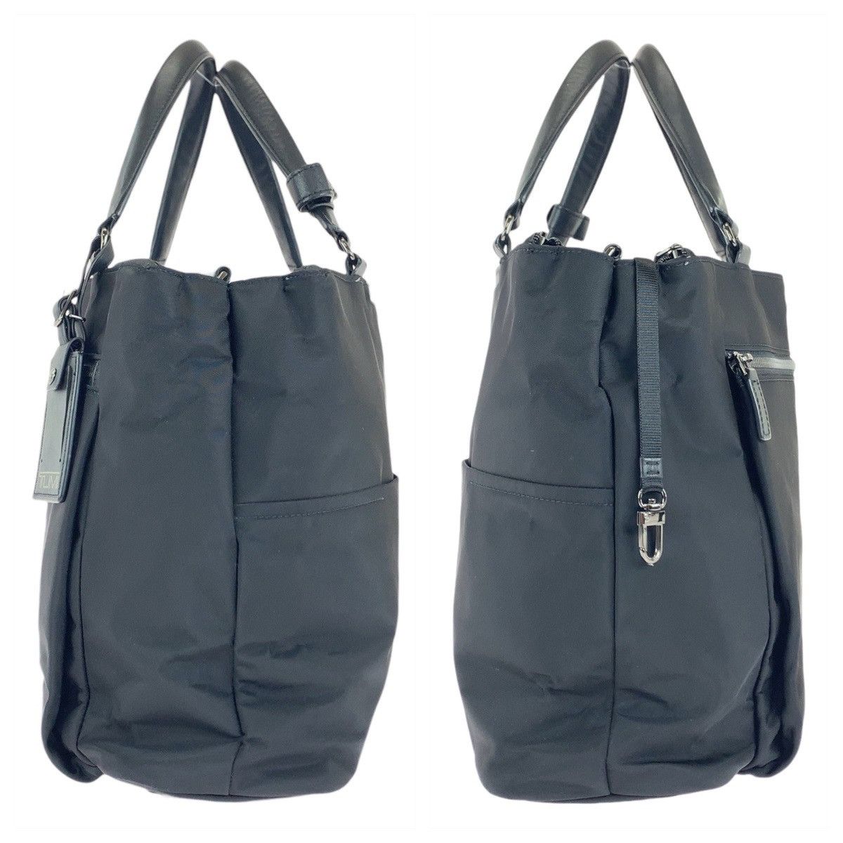 Other Other TUMI Nylon Cheryl Tote Bag Black Silver Hardware Canvas Tote Bag in Very Good Condition Size ONE SIZE - 8 Thumbnail