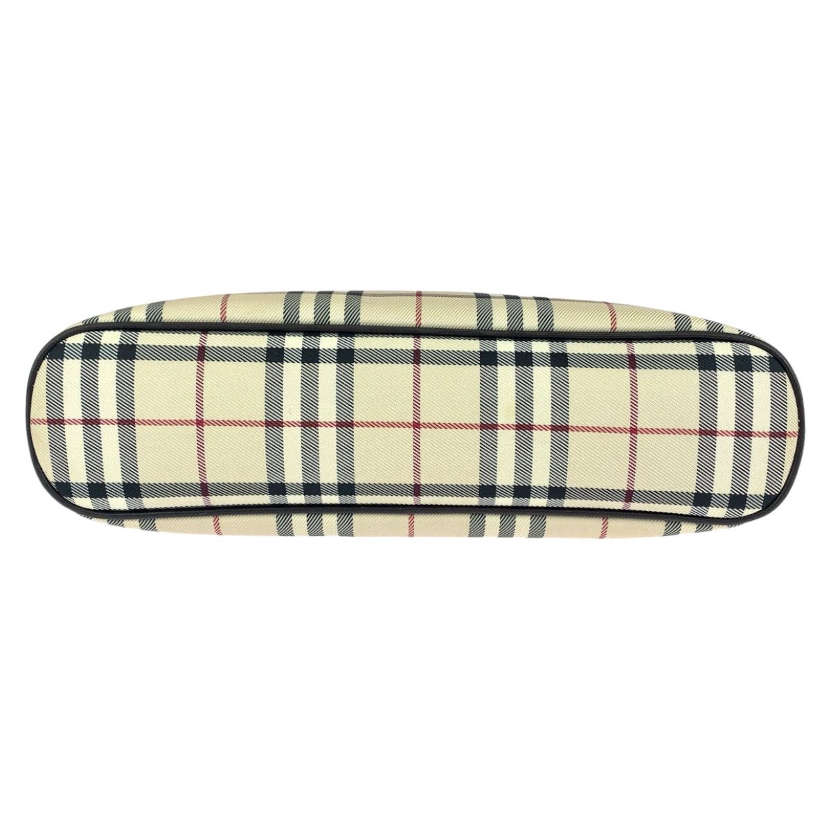 Burberry Burberry Burberry Checkered Canvas/Leather Tote Bag Canvas Tote Bag in Very Good Condition Size ONE SIZE - 10 Thumbnail