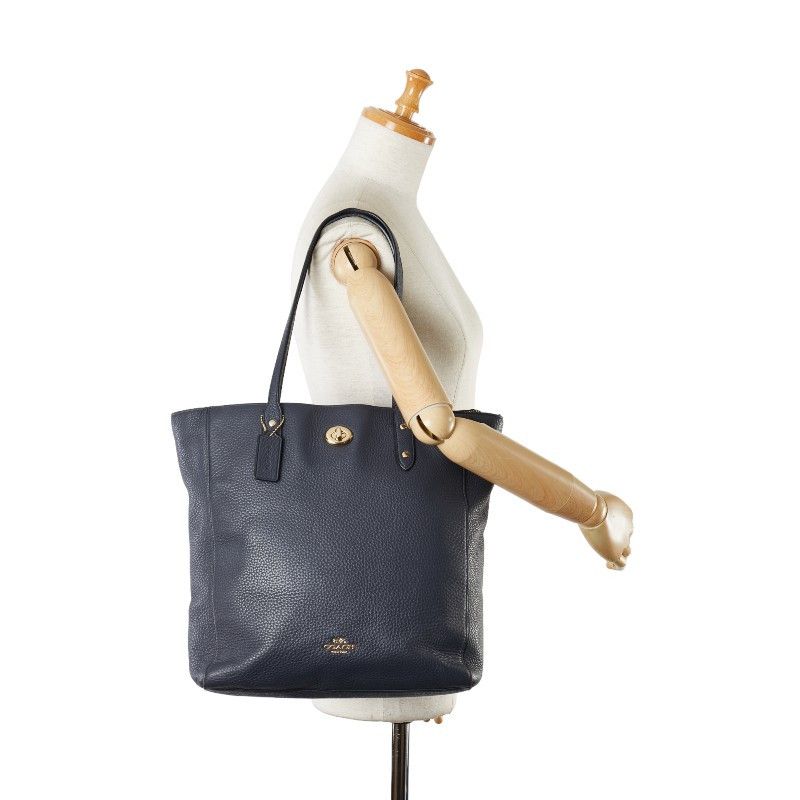 Coach Coach Coach Leather Logo Handbag Tote Bag F12184 Leather Tote Bag F12184 in Very Good Condition Size ONE SIZE - 9 Thumbnail