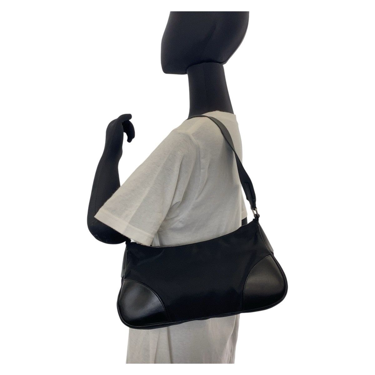 Prada Prada Prada Nylon Tessuto Triangle Logo Plate Shoulder Bag Canvas Crossbody Bag 407812 in Very Good Condition Size ONE SIZE - 8 Thumbnail