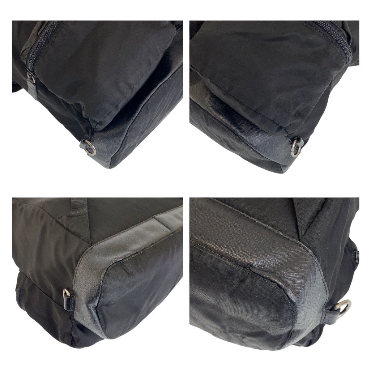 Prada Prada Prada Nylon Tessuto Backpack with Triangle Logo Plate Canvas Backpack 407691 in Very Good Condition Size ONE SIZE - 3 Thumbnail