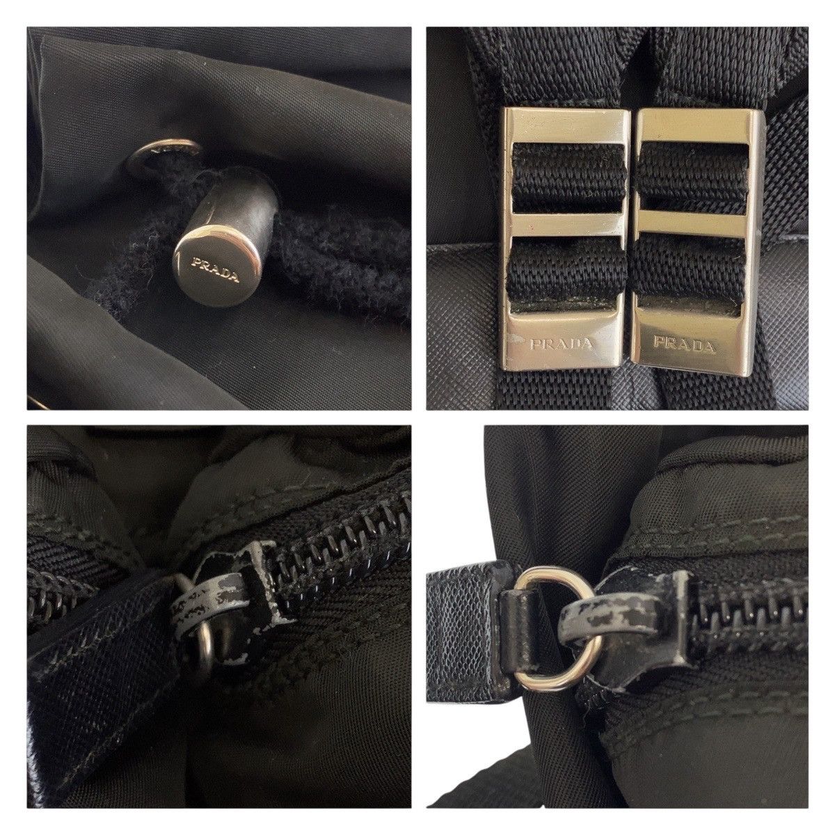 Prada Prada Prada Nylon Tessuto Backpack with Triangle Logo Plate Canvas Backpack 407691 in Very Good Condition Size ONE SIZE - 5 Thumbnail