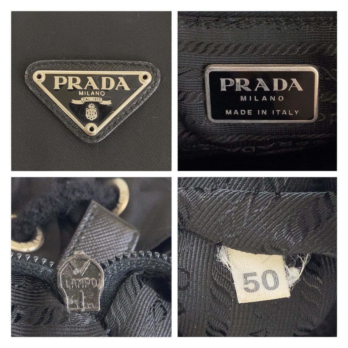 Prada Prada Prada Nylon Tessuto Backpack with Triangle Logo Plate Canvas Backpack 407691 in Very Good Condition Size ONE SIZE - 6 Thumbnail