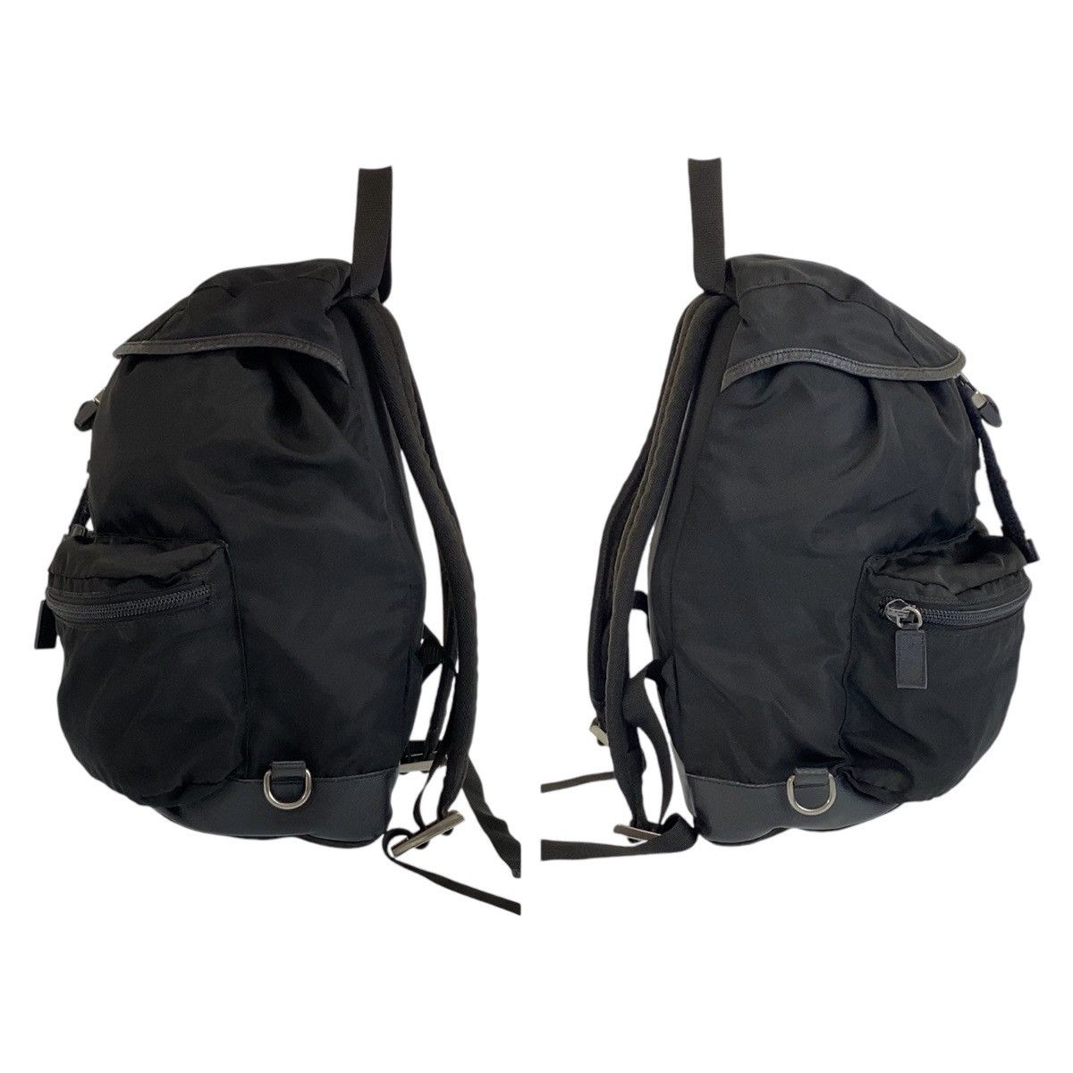 Prada Prada Prada Nylon Tessuto Backpack with Triangle Logo Plate Canvas Backpack 407691 in Very Good Condition Size ONE SIZE - 8 Thumbnail