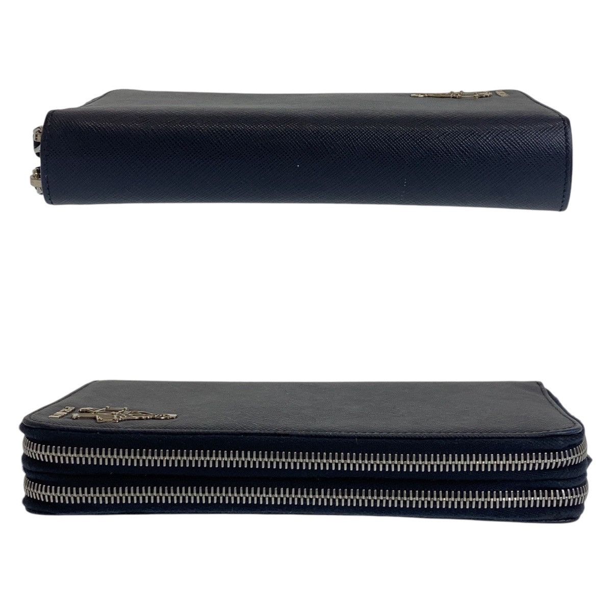 Prada Prada Prada Saffiano Leather Long Wallet Navy Gold Hardware Leather Long Wallet in Great Condition Size ONE SIZE - 9 Thumbnail
