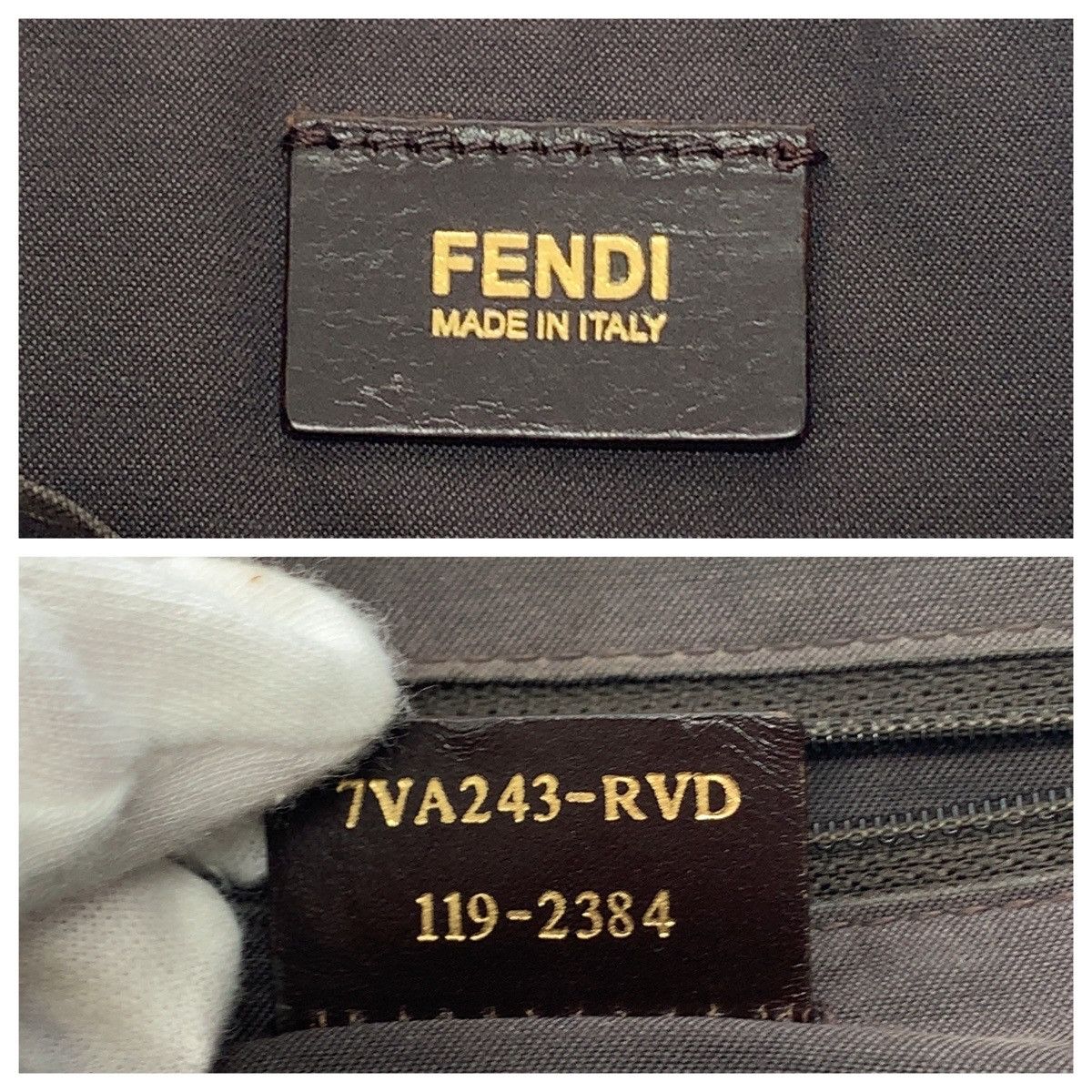 Fendi Fendi Fendi Zucca Pattern PVC Tote Bag 7VA243 Canvas Tote Bag 7VA243 in Very Good Condition Size ONE SIZE - 4 Thumbnail