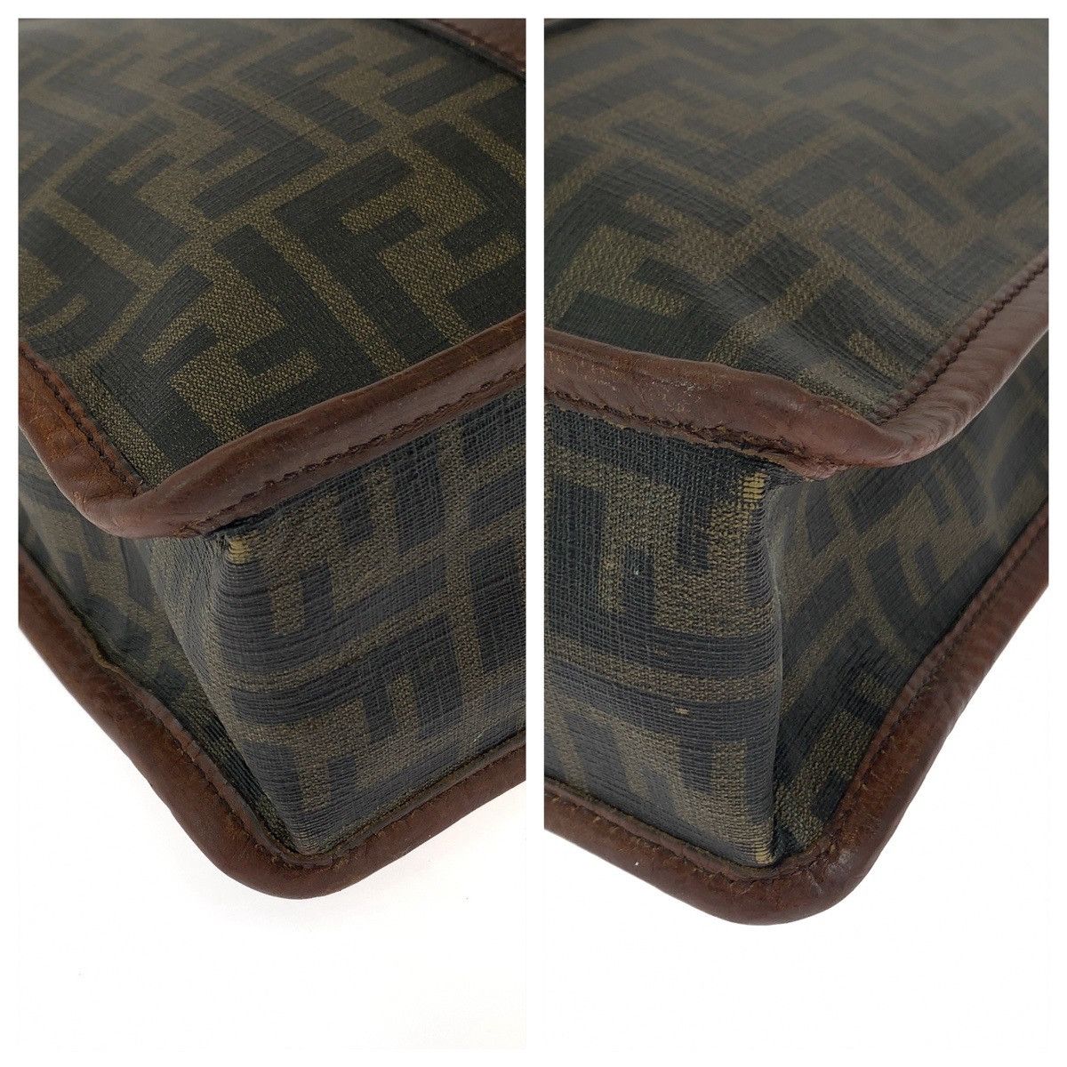 Fendi Fendi Fendi Zucca Pattern PVC Tote Bag 7VA243 Canvas Tote Bag 7VA243 in Very Good Condition Size ONE SIZE - 3 Thumbnail