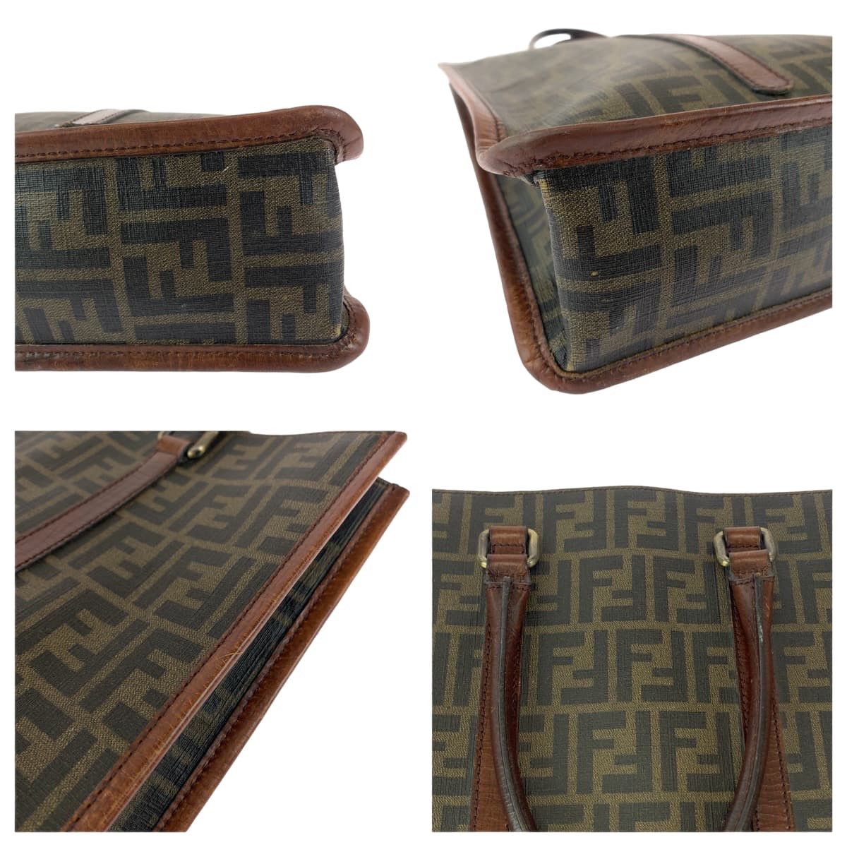 Fendi Fendi Fendi Zucca Pattern PVC Tote Bag 7VA243 Canvas Tote Bag 7VA243 in Very Good Condition Size ONE SIZE - 6 Thumbnail