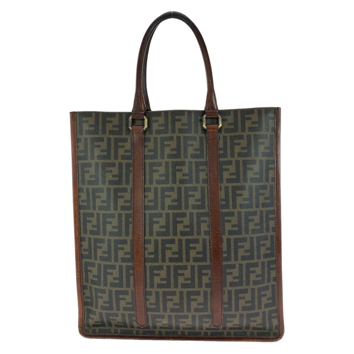 Fendi Fendi Fendi Zucca Pattern PVC Tote Bag 7VA243 Canvas Tote Bag 7VA243 in Very Good Condition Size ONE SIZE - 2 Thumbnail