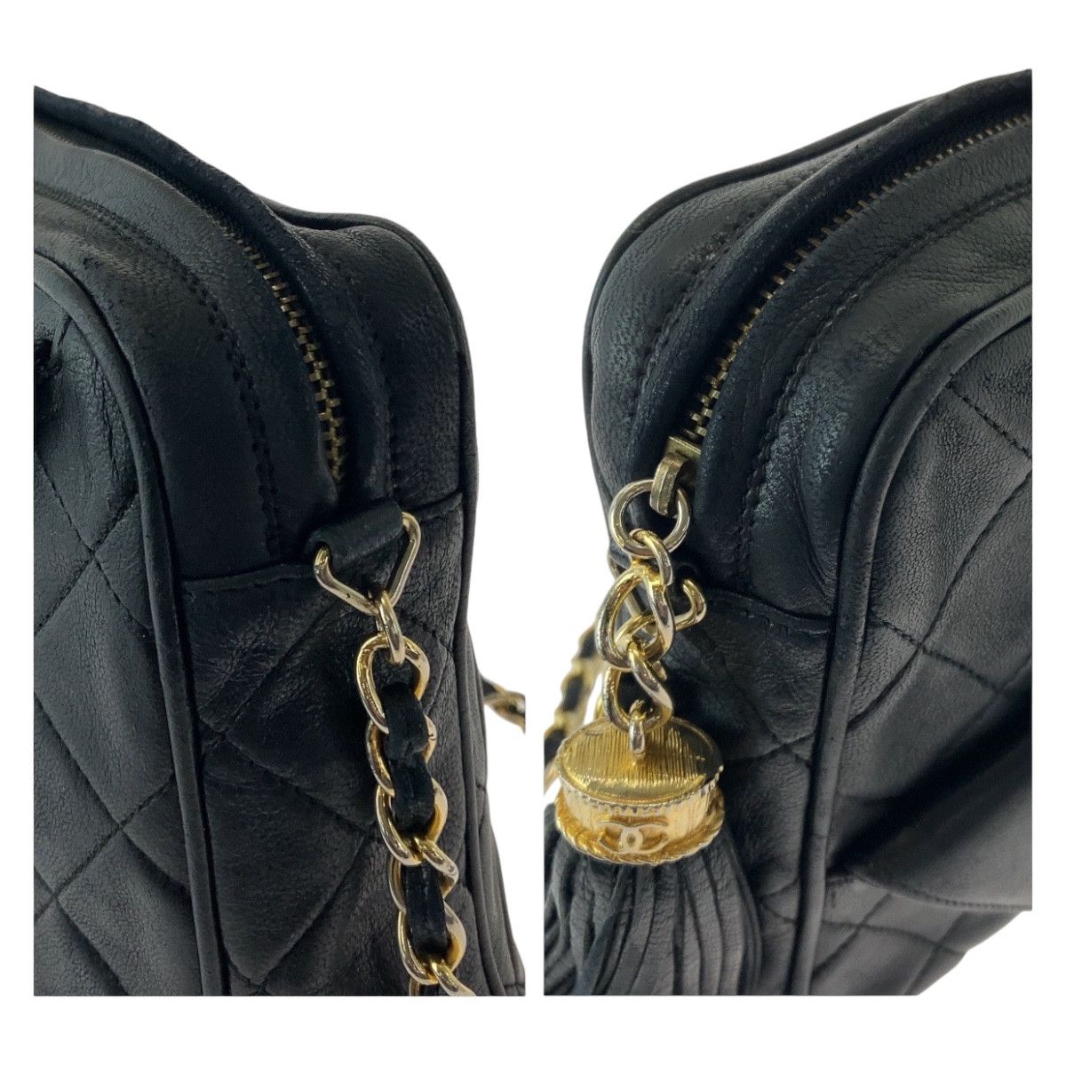 Chanel Chanel Chanel Vintage Matelasse Coco Mark Fringe Lambskin Shoulder Bag Leather Crossbody Bag 08**** in Very Good Condition Size ONE SIZE - 5 Thumbnail
