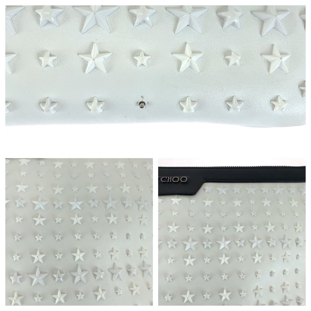 Jimmy Choo Jimmy Choo Jimmy Choo DEREK Star Studs Leather Clutch Bag Leather Clutch Bag in Very Good Condition Size ONE SIZE - 5 Thumbnail