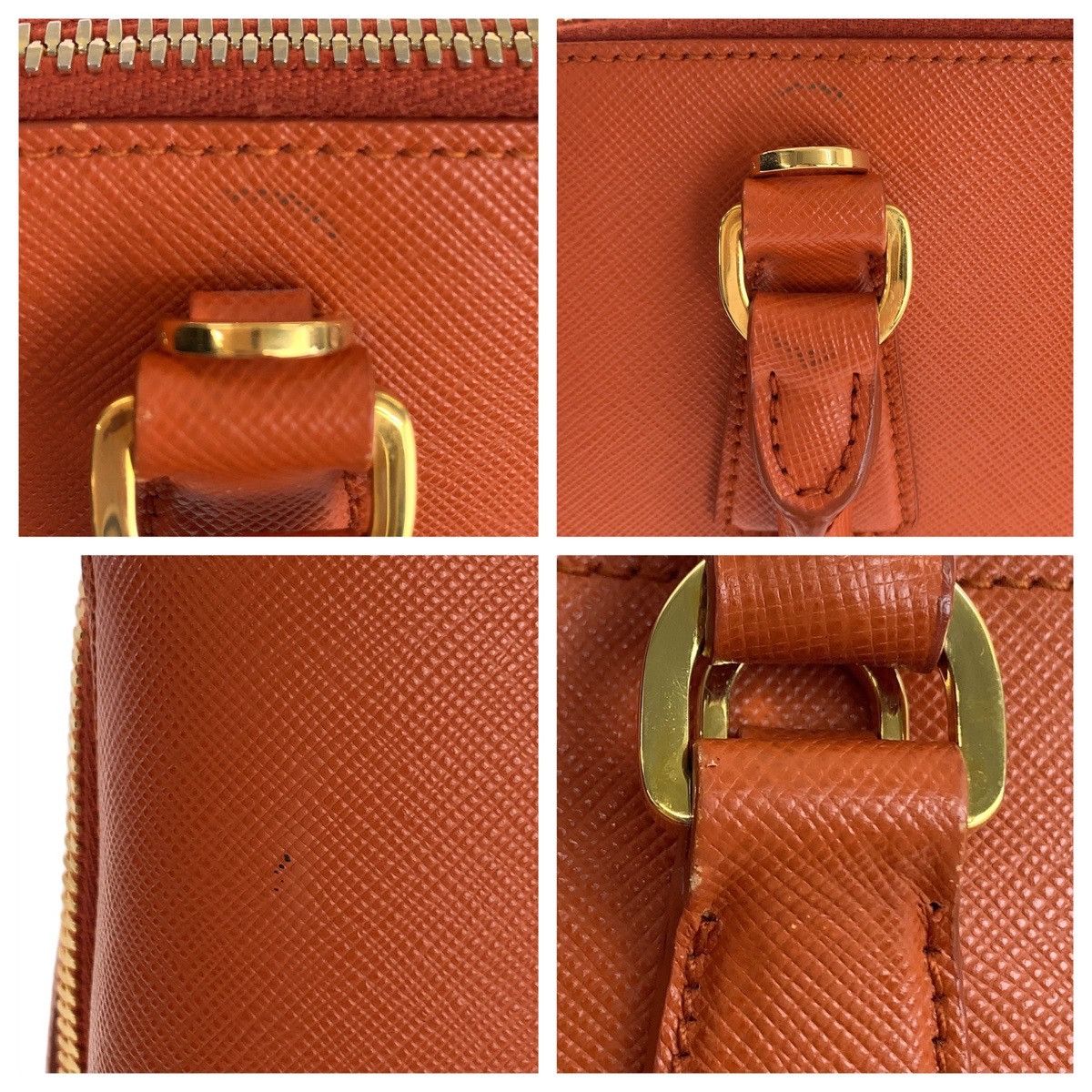 Prada Prada Prada Saffiano Leather Handbag with Triangle Logo Plate Leather Handbag 407761 in Very Good Condition Size ONE SIZE - 7 Thumbnail