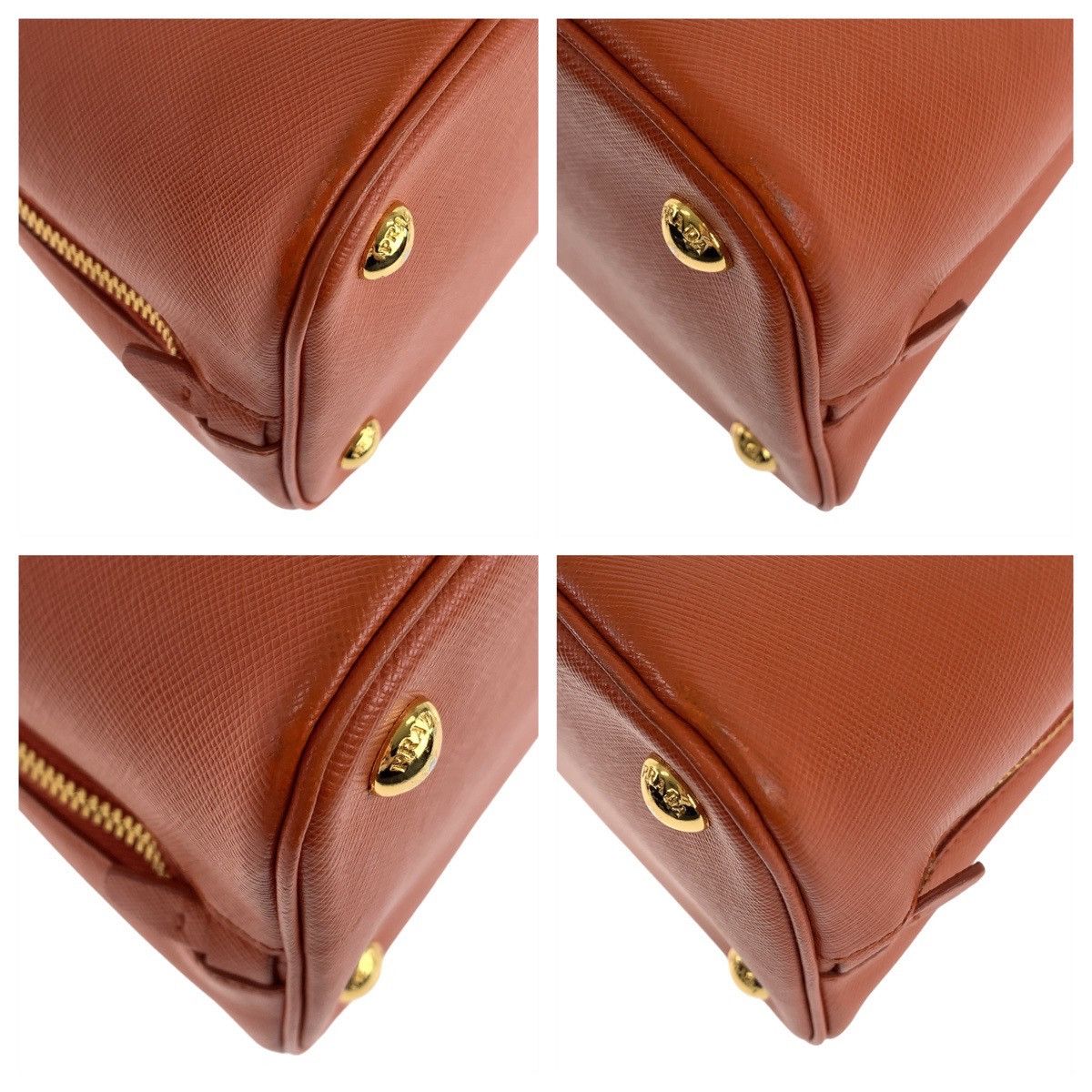 Prada Prada Prada Saffiano Leather Handbag with Triangle Logo Plate Leather Handbag 407761 in Very Good Condition Size ONE SIZE - 4 Thumbnail