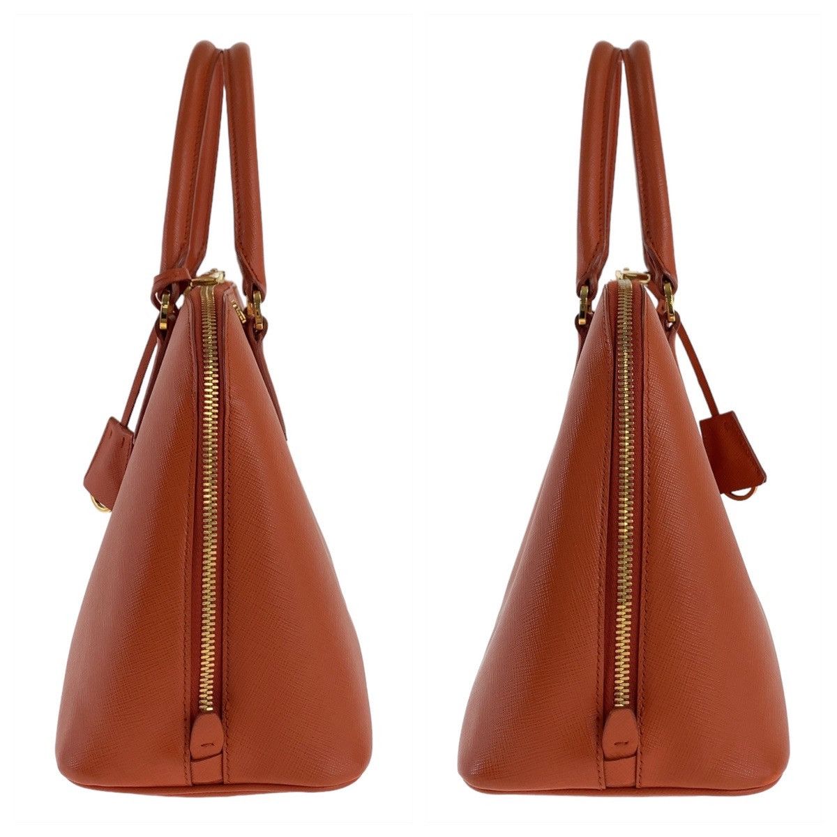 Prada Prada Prada Saffiano Leather Handbag with Triangle Logo Plate Leather Handbag 407761 in Very Good Condition Size ONE SIZE - 5 Thumbnail
