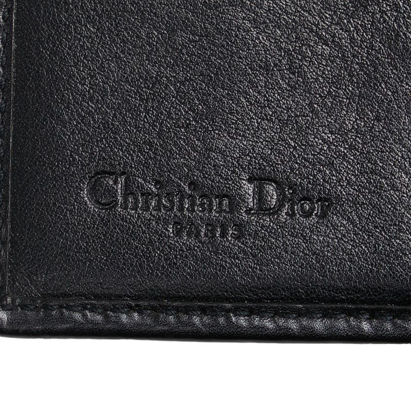 Other Other Dior Leather Logo Tri-Fold Wallet Leather Short Wallet in Very Good Condition Size ONE SIZE - 9 Thumbnail