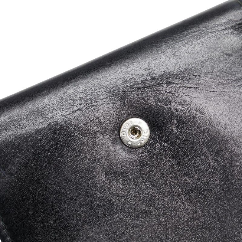 Other Other Dior Leather Logo Tri-Fold Wallet Leather Short Wallet in Very Good Condition Size ONE SIZE - 6 Thumbnail
