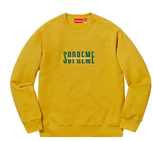 Supreme World Famous Crewneck Mustard XL Sweatshirts Hoodies