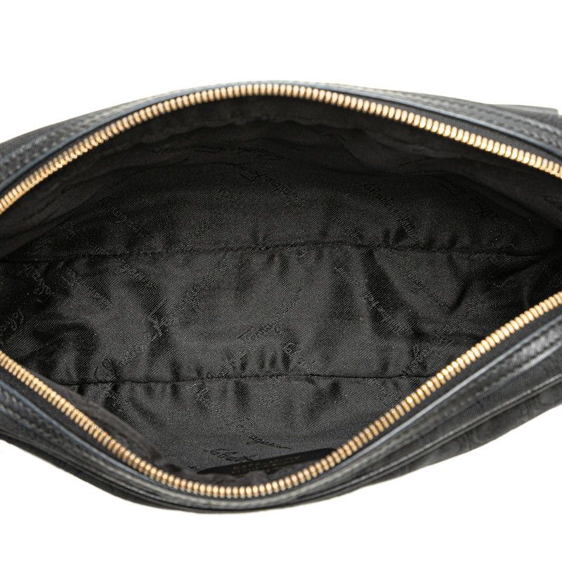 Salvatore Ferragamo Salvatore Ferragamo Salvatore Ferragamo Gancini Canvas Leather Shoulder Bag Canvas Shoulder Bag in Great Condition Size ONE SIZE - 6 Thumbnail