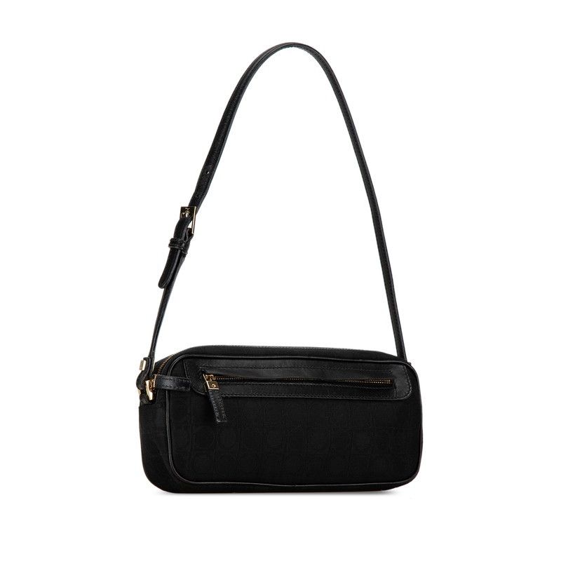 Salvatore Ferragamo Salvatore Ferragamo Salvatore Ferragamo Gancini Canvas Leather Shoulder Bag Canvas Shoulder Bag in Great Condition Size ONE SIZE - 2 Thumbnail