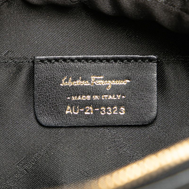 Salvatore Ferragamo Salvatore Ferragamo Salvatore Ferragamo Gancini Canvas Leather Shoulder Bag Canvas Shoulder Bag in Great Condition Size ONE SIZE - 8 Thumbnail