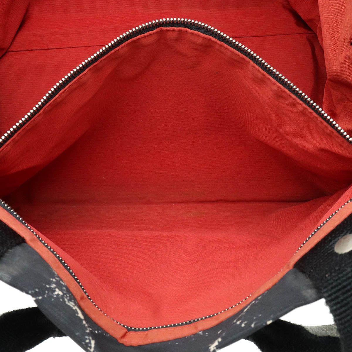 Chanel Chanel Chanel Nylon Old Travel Line Tote MM Shoulder Bag Black Red Canvas Tote Bag in Very Good Condition Size ONE SIZE - 7 Thumbnail