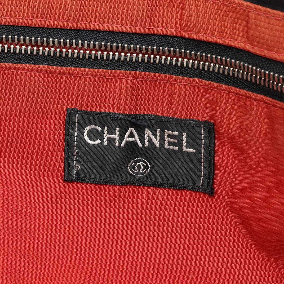 Chanel Chanel Chanel Nylon Old Travel Line Tote MM Shoulder Bag Black Red Canvas Tote Bag in Very Good Condition Size ONE SIZE - 9 Thumbnail