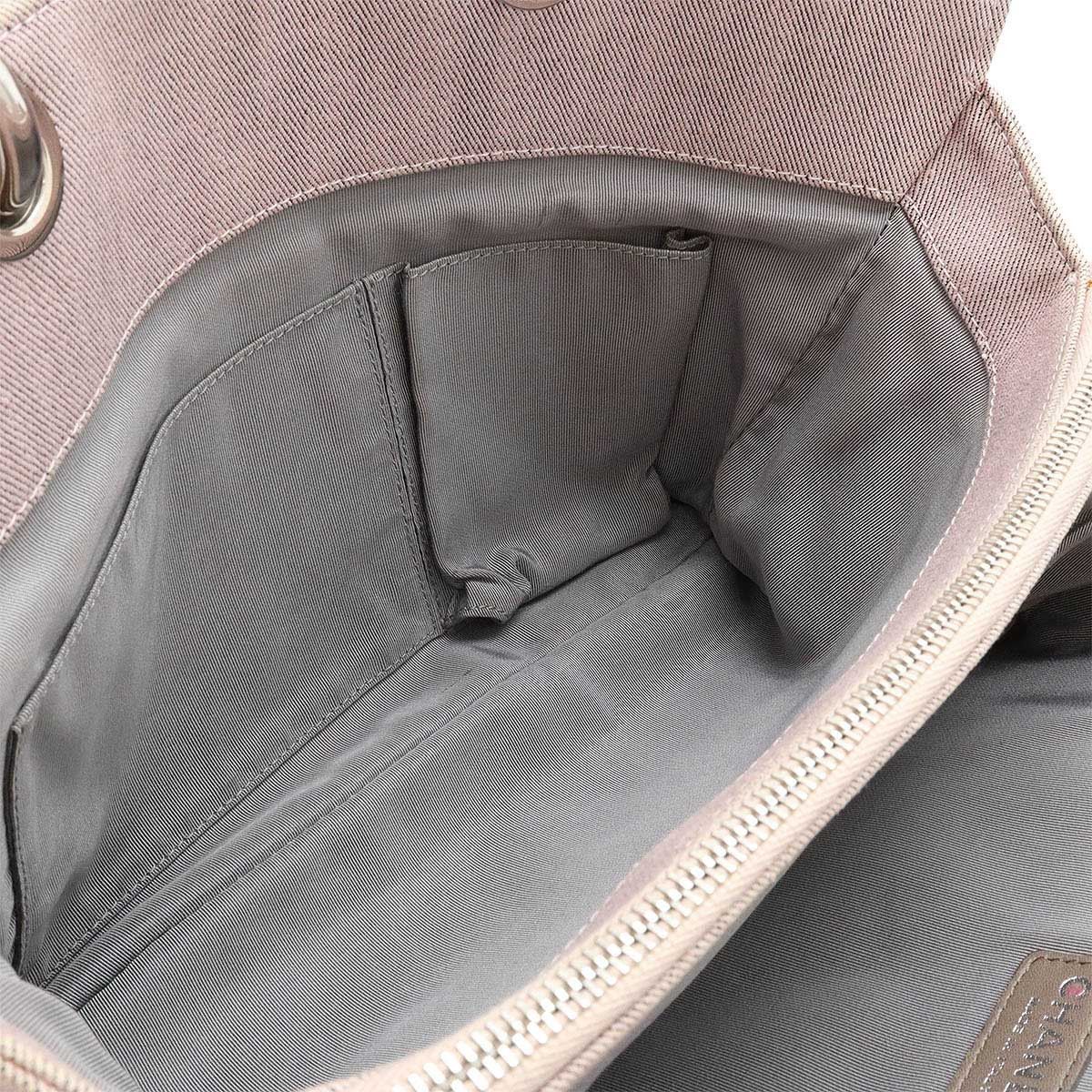 Chanel Chanel Chanel Matelasse Coco Mark Canvas/Leather Handbag Tote A46885 Canvas Tote Bag A46885 in Very Good Condition Size ONE SIZE - 5 Thumbnail
