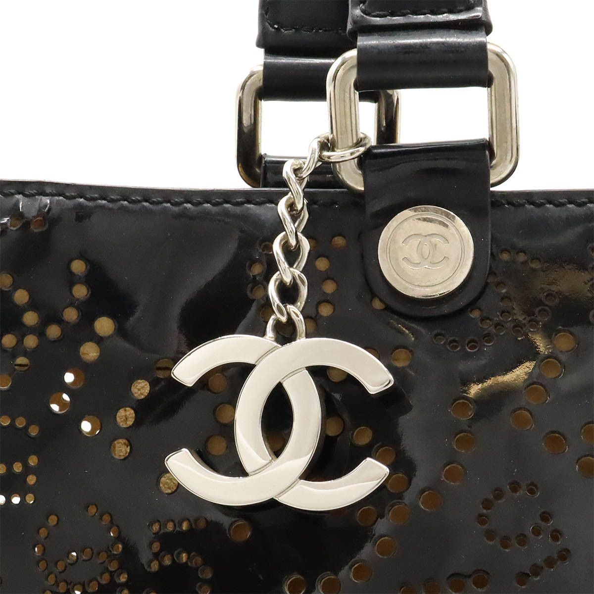 Chanel Chanel Chanel No.5 Coco Mark Punching Handbag Patent Leather Leather Handbag A31335 in Good Condition Size ONE SIZE - 8 Thumbnail