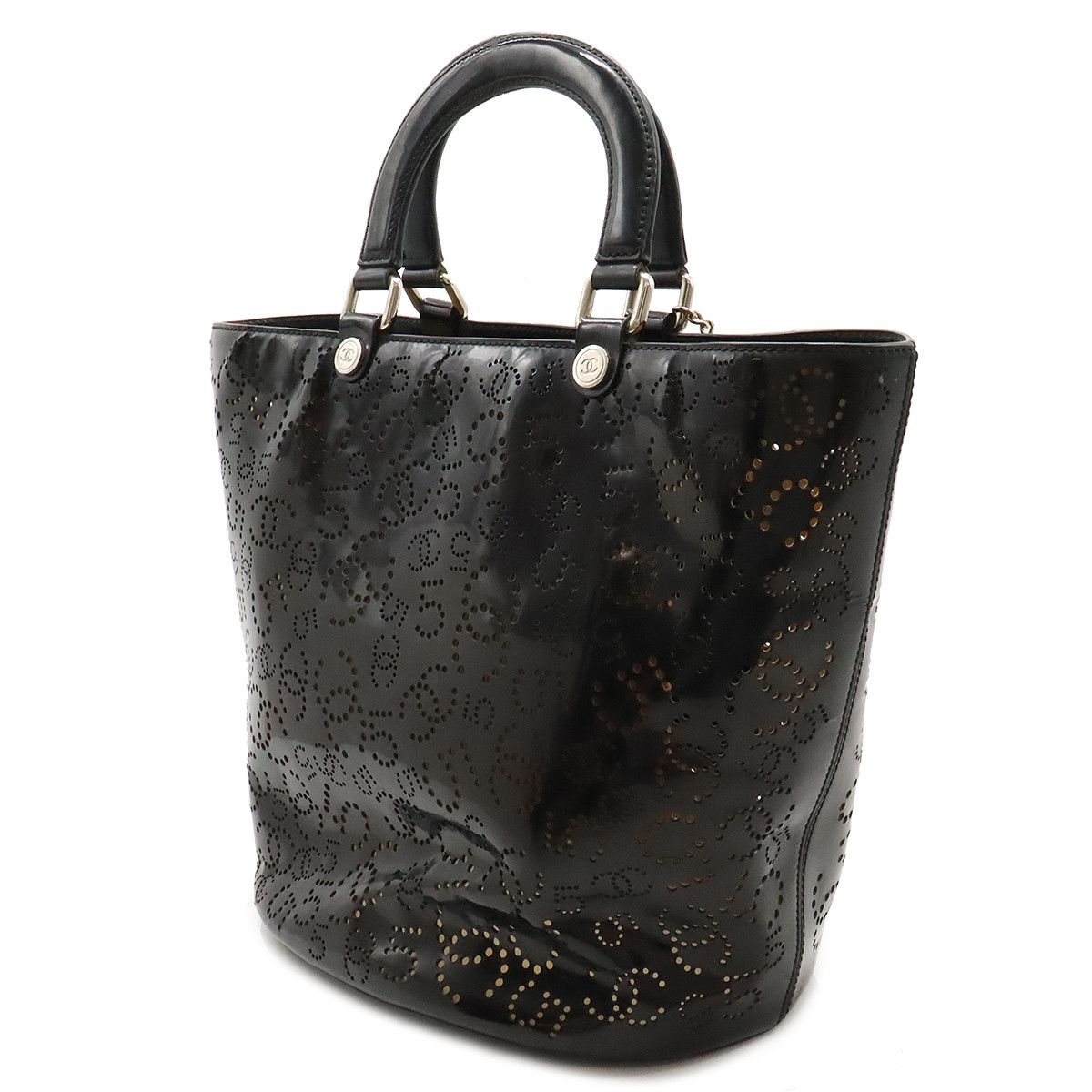 Chanel Chanel Chanel No.5 Coco Mark Punching Handbag Patent Leather Leather Handbag A31335 in Good Condition Size ONE SIZE - 2 Thumbnail
