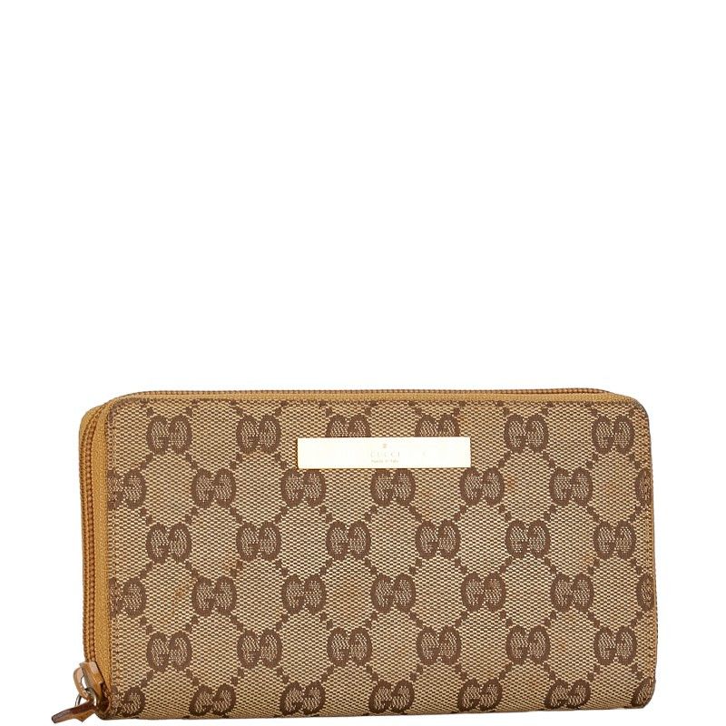 Gucci Gucci Gucci GG Canvas Long Wallet Brown Canvas Long Wallet 035.4276.2152 in Good Condition Size ONE SIZE - 2 Thumbnail