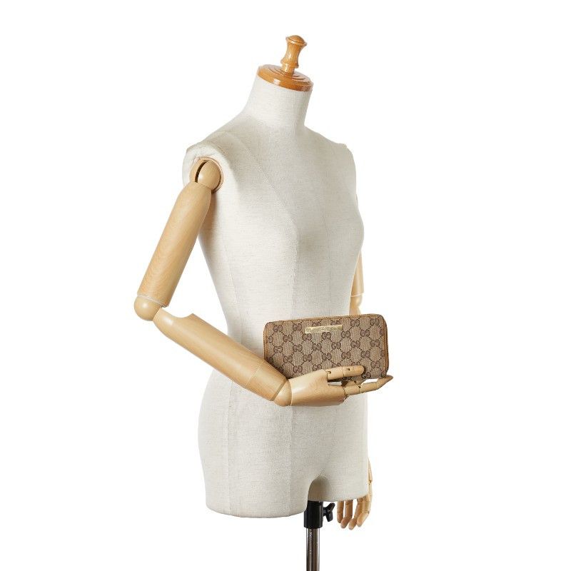 Gucci Gucci Gucci GG Canvas Long Wallet Brown Canvas Long Wallet 035.4276.2152 in Good Condition Size ONE SIZE - 10 Thumbnail