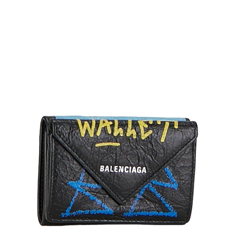 Balenciaga Balenciaga Balenciaga Leather Paper Mini Wallet Graffiti 391446 Leather Short Wallet 391446 in Very Good Condition Size ONE SIZE - 2 Thumbnail