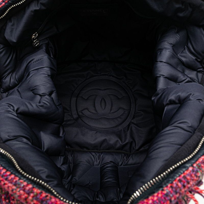 Chanel Chanel Chanel Nylon Wool Coco Neige Embossed Logo Handbag Canvas Handbag in Very Good Condition Size ONE SIZE - 6 Thumbnail