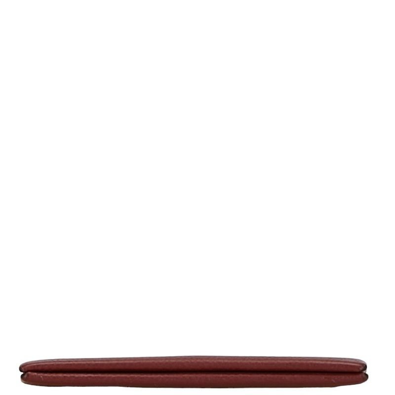 Hermes Hermes Hermes Calvi Card Case Coin Case Rouge Ash Wine Red Leather Card Case in Great Condition Size ONE SIZE - 4 Thumbnail