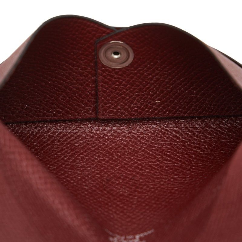 Hermes Hermes Hermes Calvi Card Case Coin Case Rouge Ash Wine Red Leather Card Case in Great Condition Size ONE SIZE - 6 Thumbnail