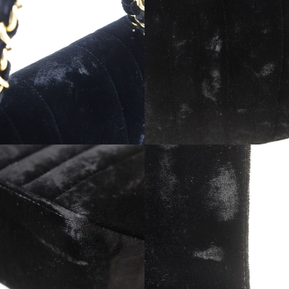 Chanel Chanel Vertical Quilt Velour Handbag Cotton Handbag in Very Good Condition Size ONE SIZE - 8 Thumbnail