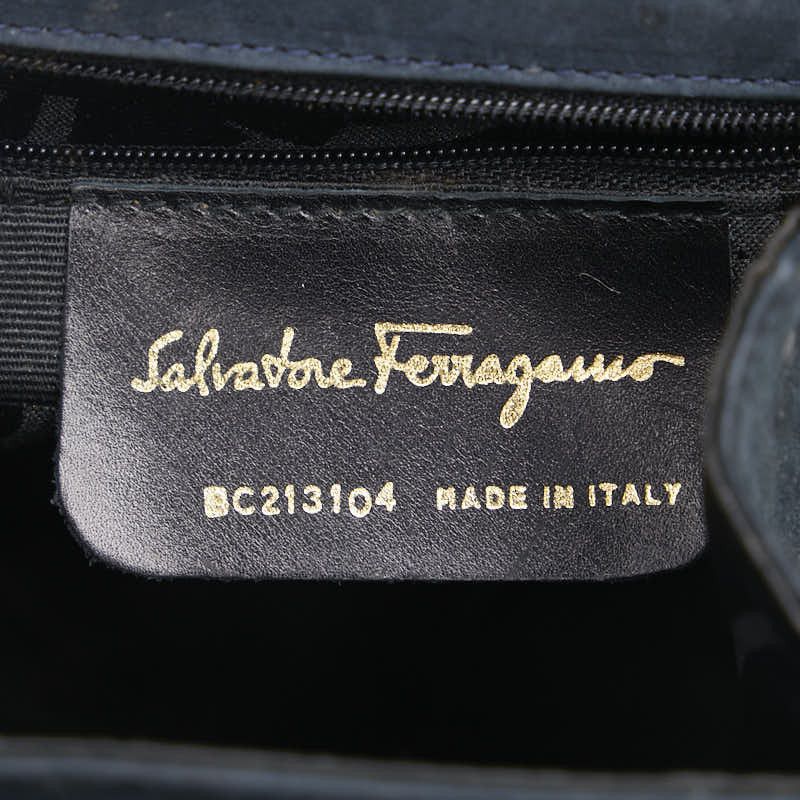 Salvatore Ferragamo Salvatore Ferragamo Salvatore Ferragamo Suede Leather Vara Ribbon Handbag Leather Handbag in Very Good Condition Size ONE SIZE - 8 Thumbnail