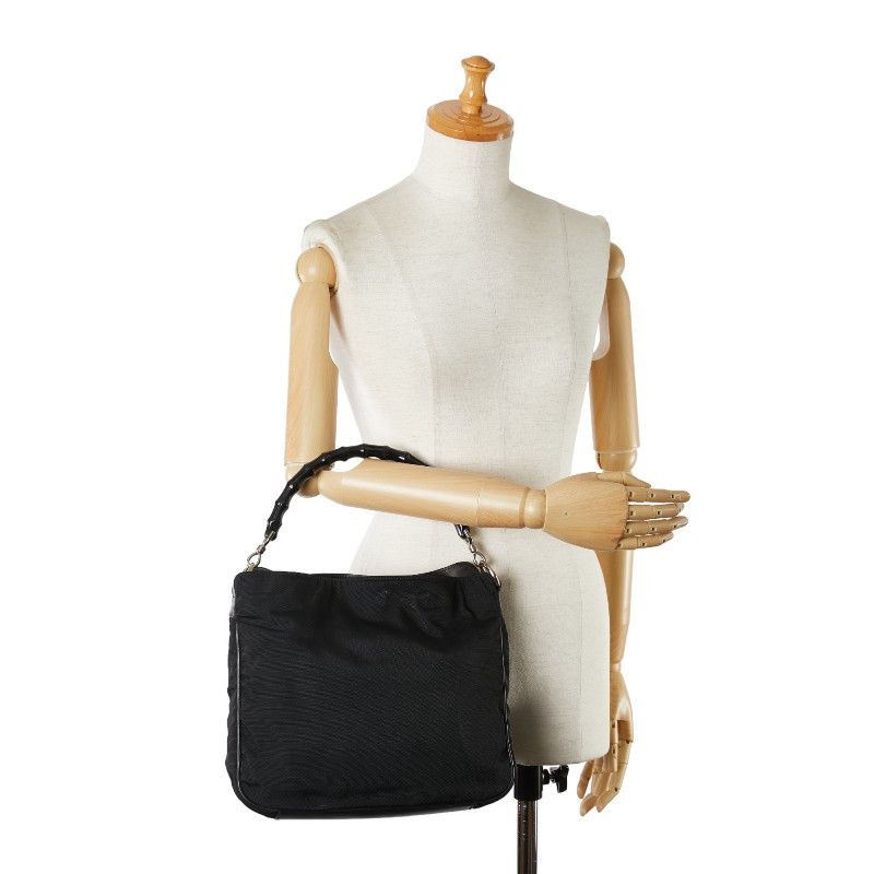 Gucci Gucci Gucci Bamboo Canvas Leather Handbag 0011638 Canvas Handbag 0011638 in Very Good Condition Size ONE SIZE - 11 Thumbnail