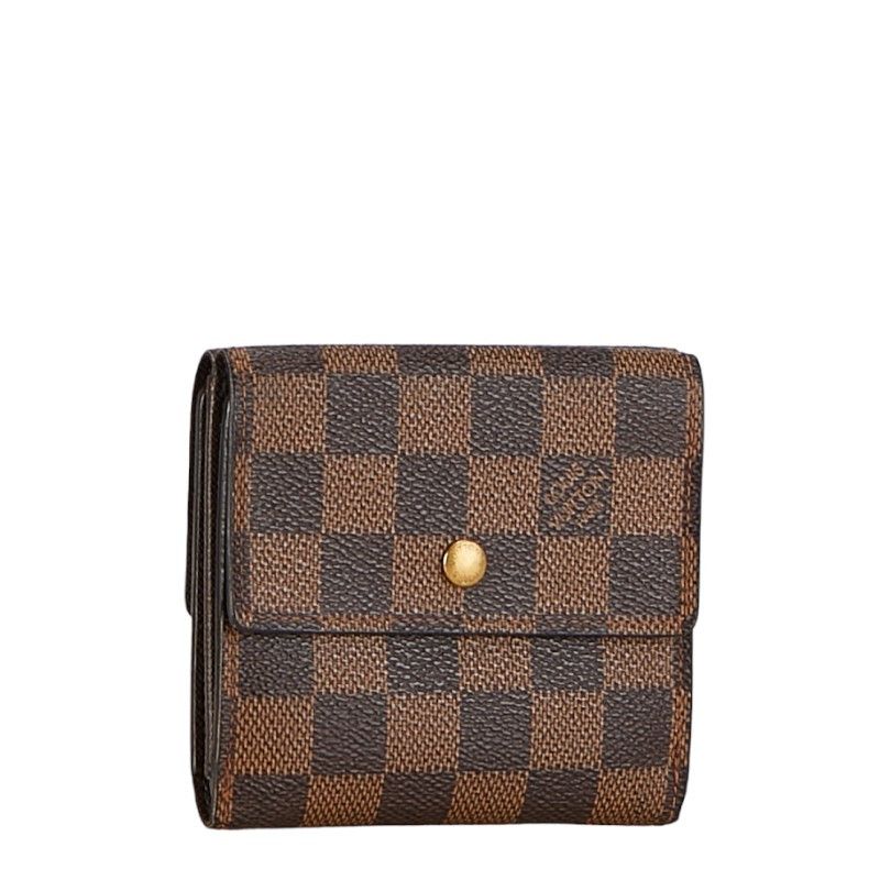 Louis Vuitton Louis Vuitton Louis Vuitton Damier Elise Compact Wallet N61654 Canvas Short Wallet N61654 in Very Good Condition Size ONE SIZE - 2 Thumbnail