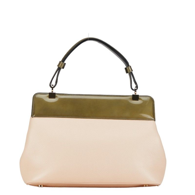 Bvlgari Bvlgari Bvlgari Isabella Rossellini Leather Enamel 2WAY Handbag Leather Handbag in Very Good Condition Size ONE SIZE - 4 Thumbnail