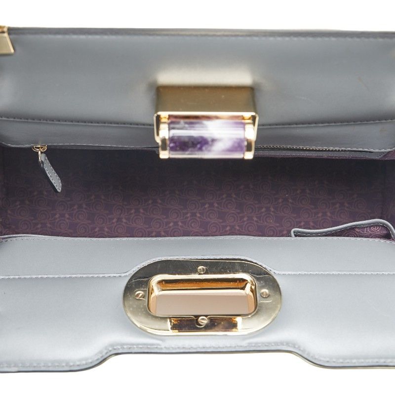 Bvlgari Bvlgari Bvlgari Isabella Rossellini Leather Enamel 2WAY Handbag Leather Handbag in Very Good Condition Size ONE SIZE - 7 Thumbnail
