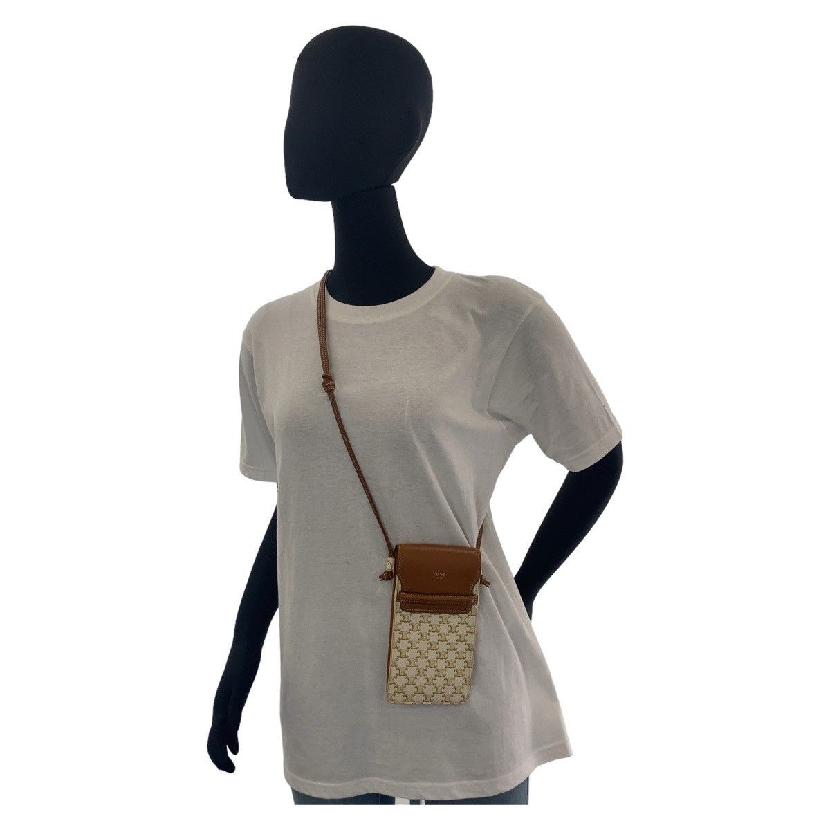 Celine Celine Celine Triomphe PVC/Leather Shoulder Bag 408514 Canvas Crossbody Bag 408514 in Very Good Condition Size ONE SIZE - 10 Thumbnail