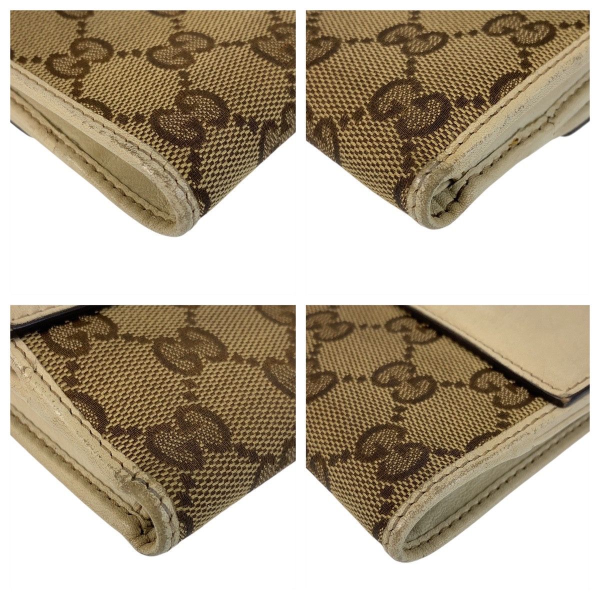 Gucci Gucci Gucci GG Canvas Heart Compact Wallet 408463 Canvas Short Wallet 408463 in Very Good Condition Size ONE SIZE - 4 Thumbnail