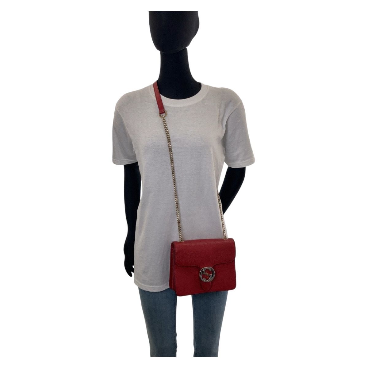 Gucci Gucci Gucci Leather Interlocking Shoulder Bag 510304 Leather Crossbody Bag 510304 in Excellent Condition Size ONE SIZE - 6 Thumbnail