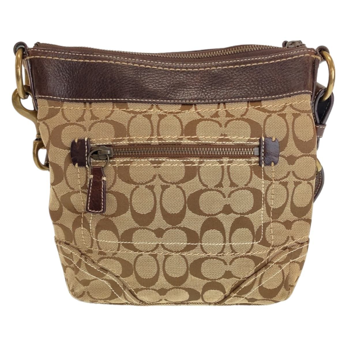 Coach Coach Coach Signature Canvas Leather Crossbody Bag Canvas Crossbody Bag Size ONE SIZE - 2 Thumbnail