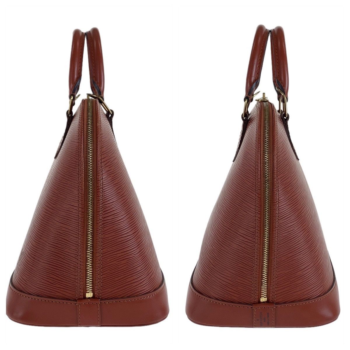Louis Vuitton Louis Vuitton Louis Vuitton Epi Alma Handbag Brown M52143 Leather Handbag M52143 Size ONE SIZE - 5 Thumbnail