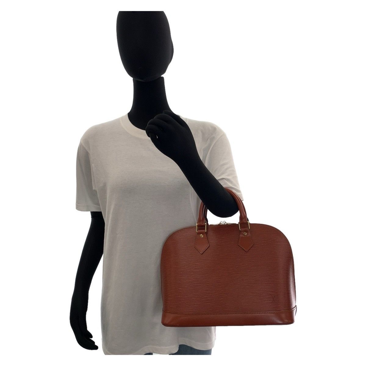Louis Vuitton Louis Vuitton Louis Vuitton Epi Alma Handbag Brown M52143 Leather Handbag M52143 Size ONE SIZE - 9 Thumbnail