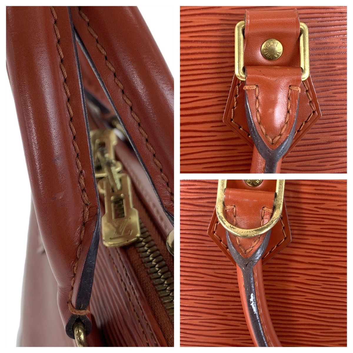 Louis Vuitton Louis Vuitton Louis Vuitton Epi Alma Handbag Brown M52143 Leather Handbag M52143 Size ONE SIZE - 7 Thumbnail