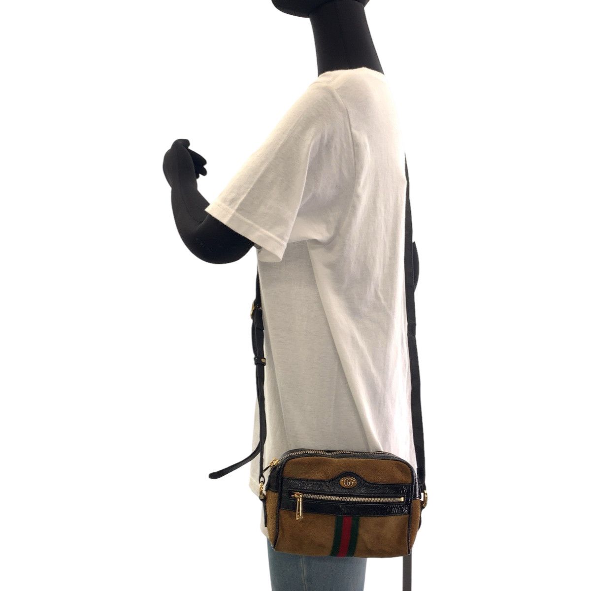Gucci Gucci Gucci Ophidia Suede/Leather Shoulder Bag Pochette 573321 Leather Crossbody Bag 573321 in Very Good Condition Size ONE SIZE - 7 Thumbnail