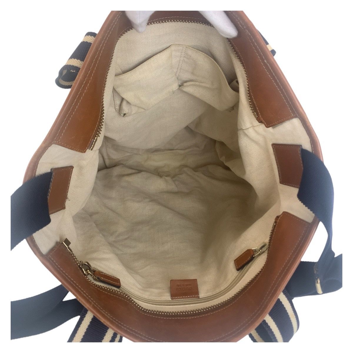 Gucci Gucci Gucci GG Canvas Leather Tote Bag 2way Canvas Tote Bag 256099 in Very Good Condition Size ONE SIZE - 3 Thumbnail
